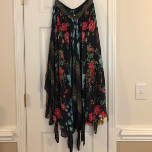 NW/OT Free People floral print maxi skirt